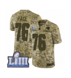 Men's Nike Los Angeles Rams #76 Orlando Pace Limited Camo 2018 Salute to Service Super Bowl LIII Bound NFL Jersey