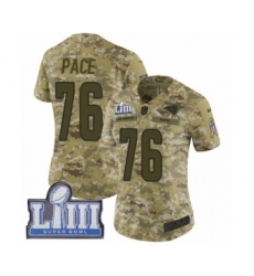 Women's Nike Los Angeles Rams #76 Orlando Pace Limited Camo 2018 Salute to Service Super Bowl LIII Bound NFL Jersey