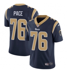 Youth Nike Los Angeles Rams #76 Orlando Pace Navy Blue Team Color Vapor Untouchable Limited Player NFL Jersey