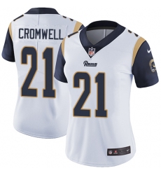 Women's Nike Los Angeles Rams #21 Nolan Cromwell Elite White NFL Jersey