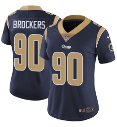 Women's Nike Los Angeles Rams #90 Michael Brockers Elite Navy Blue Team Color NFL Jersey