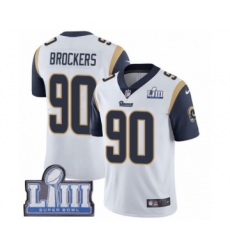 Youth Nike Los Angeles Rams #90 Michael Brockers White Vapor Untouchable Limited Player Super Bowl LIII Bound NFL Jersey