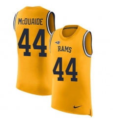 Men's Nike Los Angeles Rams #44 Jacob McQuaide Limited Gold Rush Player Name & Number Tank Top NFL Jersey
