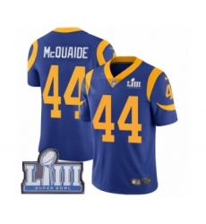 Men's Nike Los Angeles Rams #44 Jacob McQuaide Royal Blue Alternate Vapor Untouchable Limited Player Super Bowl LIII Bound NFL Jersey