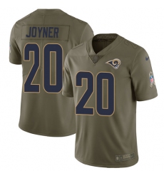 Youth Nike Los Angeles Rams #20 Lamarcus Joyner Limited Olive 2017 Salute to Service NFL Jersey