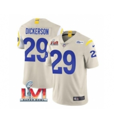 Men's Los Angeles Rams #29 Eric Dickerson Bone 2022 Super Bowl LVI Vapor Limited Stitched Jersey