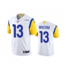 Men's Los Angeles Rams #13 John Wolford White Vapor Untouchable Limited Stitched Football Jersey