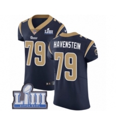 Men's Nike Los Angeles Rams #79 Rob Havenstein Navy Blue Team Color Vapor Untouchable Elite Player Super Bowl LIII Bound NFL Jersey