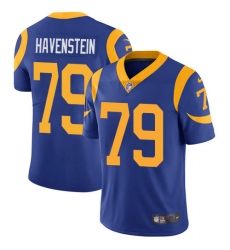 Men's Nike Los Angeles Rams #79 Rob Havenstein Royal Blue Alternate Vapor Untouchable Limited Player NFL Jersey