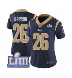 Women's Nike Los Angeles Rams #26 Mark Barron Navy Blue Team Color Vapor Untouchable Limited Player Super Bowl LIII Bound NFL Jersey