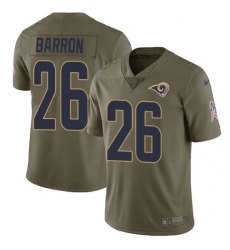 Youth Nike Los Angeles Rams #26 Mark Barron Limited Olive 2017 Salute to Service NFL Jersey