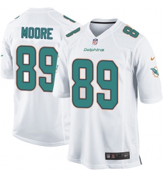 Youth Nike Miami Dolphins #89 Nat Moore Game White NFL Jersey