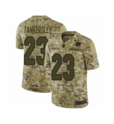 Youth Miami Dolphins #23 Cordrea Tankersley Limited Camo 2018 Salute to Service Football Jersey
