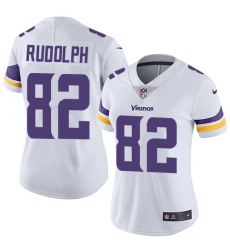 Women's Nike Minnesota Vikings #82 Kyle Rudolph Elite White NFL Jersey