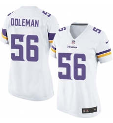 Women's Nike Minnesota Vikings #56 Chris Doleman Game White NFL Jersey
