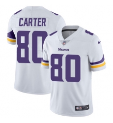Youth Nike Minnesota Vikings #80 Cris Carter White Vapor Untouchable Limited Player NFL Jersey