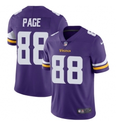 Men's Nike Minnesota Vikings #88 Alan Page Purple Team Color Vapor Untouchable Limited Player NFL Jersey