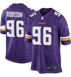 Men's Nike Minnesota Vikings #96 Brian Robison Game Purple Team Color NFL Jersey