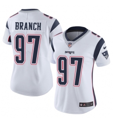 Women's Nike New England Patriots #97 Alan Branch White Vapor Untouchable Limited Player NFL Jersey