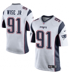 Men's Nike New England Patriots #91 Deatrich Wise Jr Game White NFL Jersey