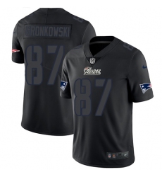 Men's Nike New England Patriots #87 Rob Gronkowski Limited Black Rush Impact NFL Jersey