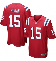 Men's Nike New England Patriots #15 Chris Hogan Game Red Alternate NFL Jersey