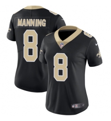 Women's Nike New Orleans Saints #8 Archie Manning Black Team Color Vapor Untouchable Limited Player NFL Jersey