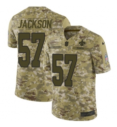 Youth Nike New Orleans Saints #57 Rickey Jackson Limited Camo 2018 Salute to Service NFL Jersey