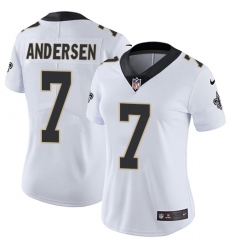 Women's Nike New Orleans Saints #7 Morten Andersen White Vapor Untouchable Limited Player NFL Jersey