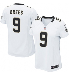 Women's Nike New Orleans Saints #9 Drew Brees Game White NFL Jersey