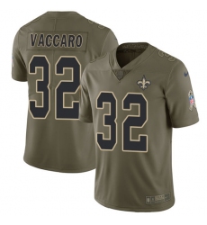 Men's Nike New Orleans Saints #32 Kenny Vaccaro Limited Olive 2017 Salute to Service NFL Jersey