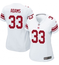 Women's Nike New York Giants #33 Andrew Adams Game White NFL Jersey