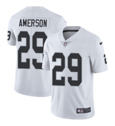 Men's Nike Oakland Raiders #29 David Amerson White Vapor Untouchable Limited Player NFL Jersey