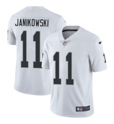 Men's Nike Oakland Raiders #11 Sebastian Janikowski White Vapor Untouchable Limited Player NFL Jersey