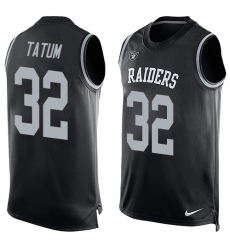 Men's Nike Oakland Raiders #32 Marcus Allen Limited Black Player Name & Number Tank Top NFL Jersey