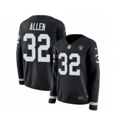 Women's Nike Oakland Raiders #32 Marcus Allen Limited Black Therma Long Sleeve NFL Jersey