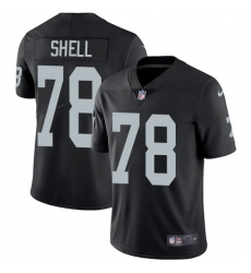 Men's Nike Oakland Raiders #78 Art Shell Black Team Color Vapor Untouchable Limited Player NFL Jersey