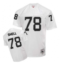 Mitchell and Ness Oakland Raiders #78 Art Shell White Authentic NFL Throwback Jersey