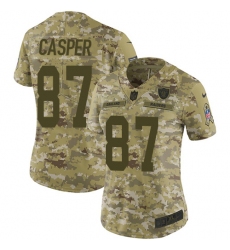 Women's Nike Oakland Raiders #87 Dave Casper Limited Camo 2018 Salute to Service NFL Jersey