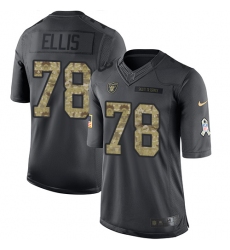 Youth Nike Oakland Raiders #78 Justin Ellis Limited Black 2016 Salute to Service NFL Jersey