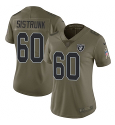 Women's Nike Oakland Raiders #60 Otis Sistrunk Limited Olive 2017 Salute to Service NFL Jersey