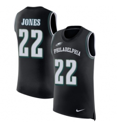 Men's Nike Philadelphia Eagles #22 Sidney Jones Limited Black Rush Player Name & Number Tank Top NFL Jersey