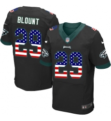 Men's Nike Philadelphia Eagles #29 LeGarrette Blount Black Alternate USA Flag Fashion NFL Jersey