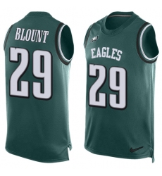 Men's Nike Philadelphia Eagles #29 LeGarrette Blount Limited Midnight Green Player Name & Number Tank Top NFL Jersey