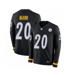 Men's Nike Pittsburgh Steelers #20 Rocky Bleier Limited Black Therma Long Sleeve NFL Jersey