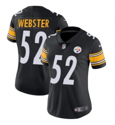 Women's Nike Pittsburgh Steelers #52 Mike Webster Black Team Color Vapor Untouchable Limited Player NFL Jersey