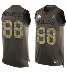 Men's Nike Pittsburgh Steelers #88 Darrius Heyward-Bey Limited Green Salute to Service Tank Top NFL Jersey