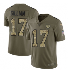 Youth Nike Pittsburgh Steelers #17 Joe Gilliam Limited Olive/Camo 2017 Salute to Service NFL Jersey