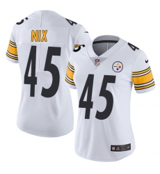 Women's Nike Pittsburgh Steelers #45 Roosevelt Nix Elite White NFL Jersey