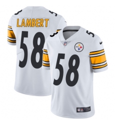 Men's Nike Pittsburgh Steelers #58 Jack Lambert White Vapor Untouchable Limited Player NFL Jersey